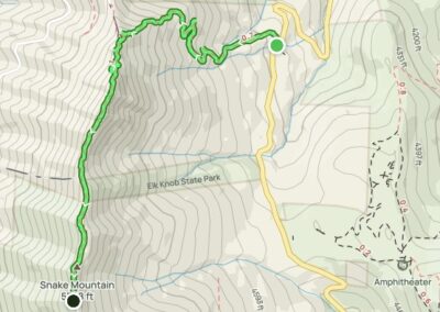 Map of Snake Mountain Hike