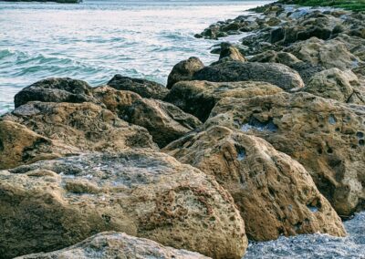 The rocks at the end tip of Captiva Island