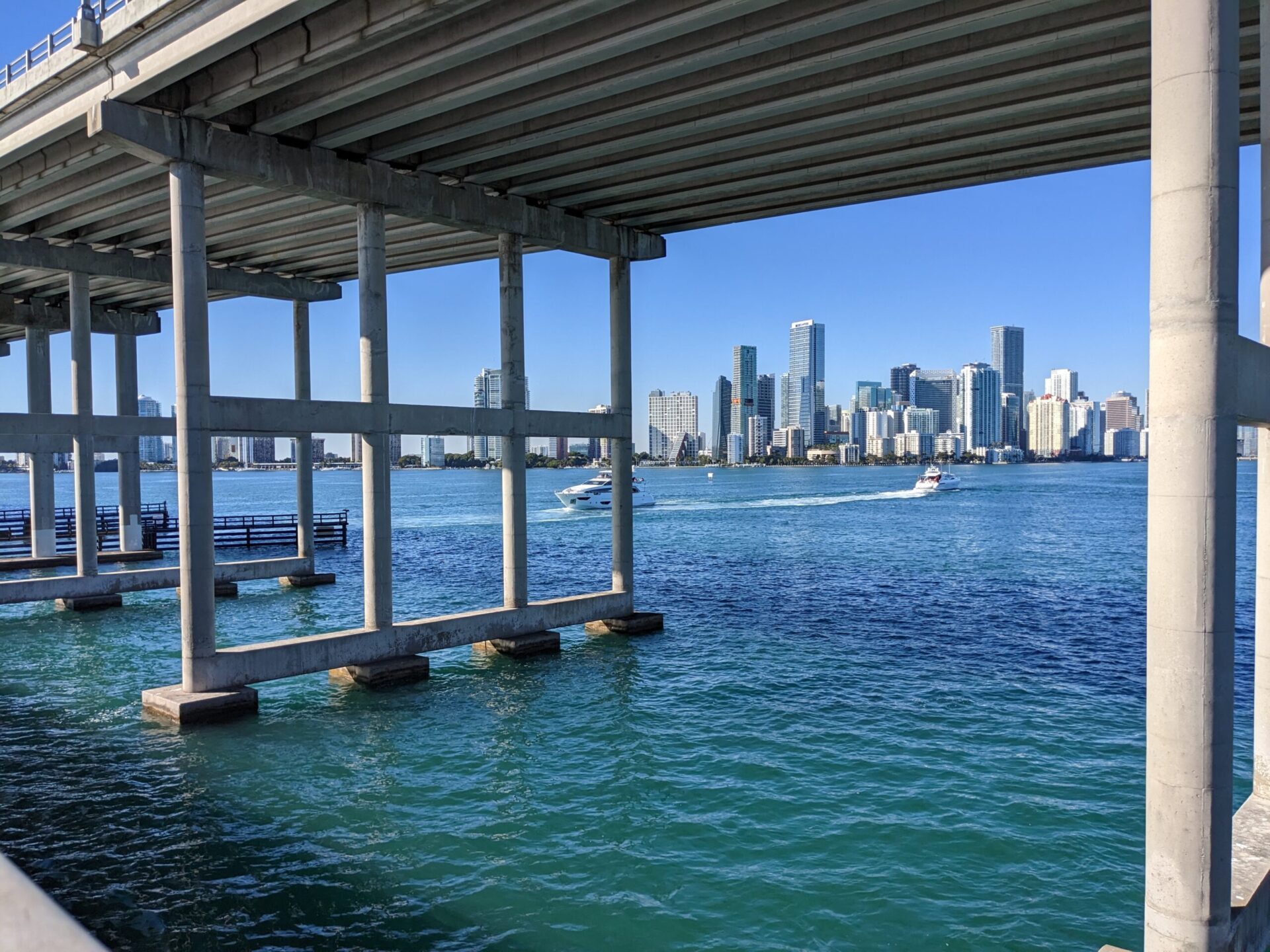 Downtown Miami from Old Causeway