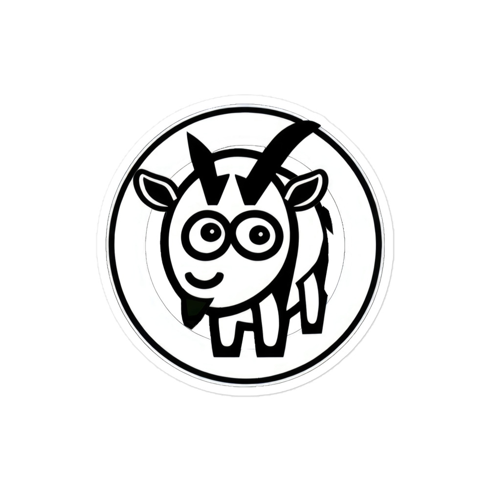 Old Goat Badge Sticker - Image 2