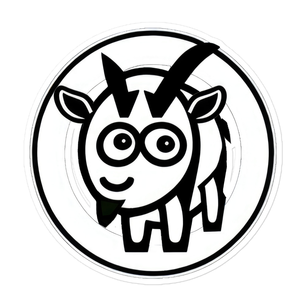 Old Goat Badge Sticker - Image 3